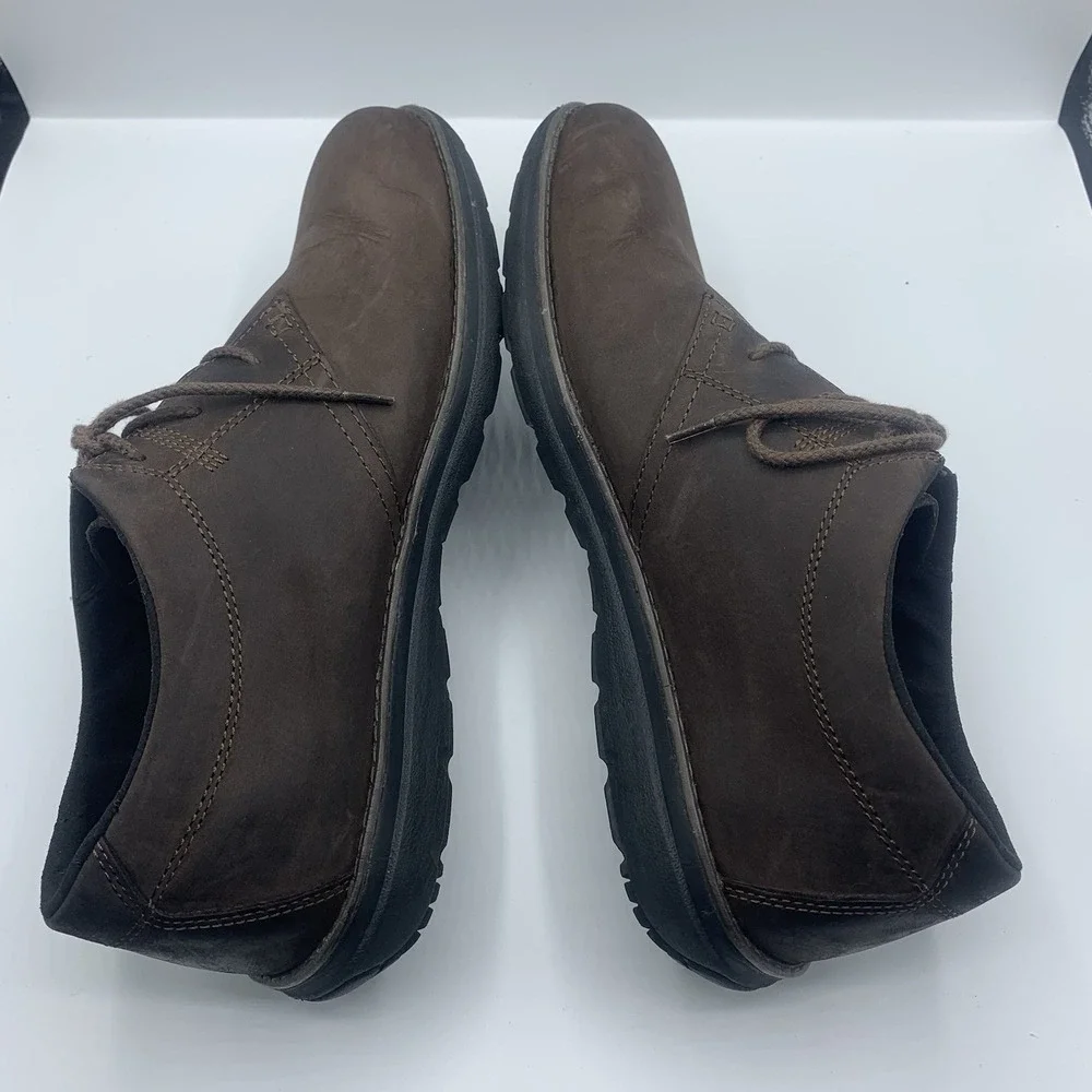 Timberland Ortholite Dark Brown Leather Lace Up Dress Shoes A14F4 Men Size 11